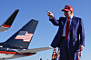Former U.S. President Donald Trump speaks at a campaign rally in Freeland, Michigan, on Wednesday. [AP/YONHAP]