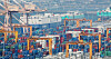 Containers for export are stacked at Pyeongtaek Port in Gyeonggi on April 10. [NEWS1]