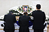 Family members lay flowers during the funeral of late Air Force Master Sgt. Lee Ye-ram at the Armed Forces Capital Hospital in Seongnam, Gyeonggi, on July 20, 2024. [YONHAP]