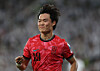 Oh Hyeon-gyu celebrates scoring for Korea against Iraq in the AFC Asian Qualifiers at Basra International Stadium in Basra, Iraq, on June 5. [REUTERS/YONHAP]
