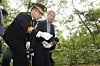 Korean National Police Agency Commissioner General Min Gap-ryong visits the site Mount Waryong in Daegu where the remains of the Frog Boys were found on Sept. 20, 2019. [YONHAP]