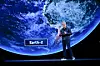 Nvidia CEO Jensen Huang speaks during the Live Keynote Pregame during the Nvidia GTC (GPU Technology Conference) in Washington, DC, on Oct. 28. [AFP/YONHAP]