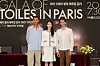 From left, Guillaume Diop, Park Se-eun and Mathieu Ganio of the Paris Opera Ballet pose for photos ahead of the upcoming “Ballet Gala of Etoiles in Paris 2025” at the Seoul Arts Center in Seocho District, southern Seoul, on Monday. [SEOUL ARTS CENTER][SEOUL ARTS CENTER]