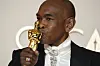 Paul Tazewell, winner of the award for best costume design for ″Wicked,″ poses in the press room at the Oscars on March 2, at the Dolby Theatre in Los Angeles. [AP/YONHAP]