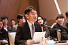 Lee Bok-hyun, governor of the Financial Supervisory Service (FSS), speaks during a conference at the Korea Exchange (KRX) in Seoul on Feb. 20, 2025. [YONHAP]
