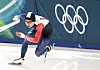 Speed skater Kim Min-sun trains at the Milano Speed Skating Stadium in Italy on Feb. 5. [YONHAP]