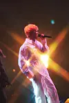 Singer-songwriter WOODZ performs at his 'OO-LI Finale″ concert on Friday at Jamsil Indoor Stadium before starting his military service on Monday [EDAM ENTERTAINMENT]