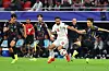 Korea's Hwang In-beom, far right, vies for the ball during the 2023 Asian Cup semifinal against Jordan at Ahmed bin Ali Stadium in Qatar on Feb. 7. [YONHAP]