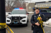 Police continue to tape off the Dennis M. Lynch arena a day after a deadly shooting during a youth hockey game in Pawtucket, Rhode Island, on Feb. 16.  [AP/YONHAP]