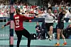 Kang Eun-hye of Korea attempts to score against Norway during a women's handball match at the 2024 Paris Olympics on Tuesday in Paris. [AP/YONHAP]
