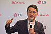 LG Electronics CEO William Cho speaks to reporters at IFA, Europe's largest home appliances trade show, in Berlin on Sept. 6. [LG ELECTRONICS]