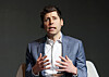 OpenAI CEO Sam Altman speaks during a session at Kakao's press event to outline its AI strategy held at The Plaza Hotel in central Seoul on Feb. 4. [NEWS1]