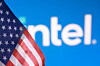 U.S. flag and Intel logo [REUTERS/YONHAP]