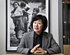 Kim Hye-kyung, chairperson of non-governmental organization Global Civic Sharing, speaks during her interview with the Korea JoongAng Daily on Feb. 3 in central Seoul. [PARK SANG-MOON]
