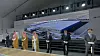 Officials from Hyundai Motor, Hyundai Motor Manufacturing Middle East and Public Investment Fund participate in a groundbreaking ceremony for a new factory in the King Salman Automotive Cluster within King Abdullah Economic City (KAEC) on Wednesday. [HYUNDAI MOTOR]