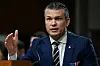 U.S. Defense Secretary Pete Hegseth speaks during a Senate Armed Services Committee hearing on Capitol Hill in Washington on June 18. [REUTERS/YONHAP]