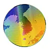 An illustration of the Korean peninsula drawn onto a semiconductor wafer [JOONGANG ILBO]