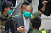 Democracy advocate Jimmy Lai leaves Hong Kong’s Court of Final Appeal in Hong Kong on Feb. 9, 2021. [AP/YONHAP]