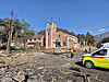 A church lies damaged after the Air Force discharged eight bombs onto Pocheon, Gyeonggi, during a live-fire exercise on March. 6. [NEWS1]