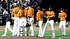 The Hanwha Eagles celebrate during a KBO game agaisnt the Lotte Giants at Daejeon Hanwha Life Ballpark in Daejeon on May 23. [NEWS1]