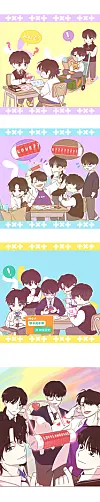 The four-cut webtoon made in collaboration with Tomorrow X Together and 232 [BIGHIT MUSIC]