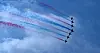 The Black Eagles, the South Korean Air Force's official aerobatic flight demonstration team, perform a flyover in Gyeryong, South Chungcheong, on Oct. 1. [JOINT PRESS CORPS]