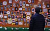 A person visits a memorial space of the Daegu subway fire built at Jungangno Station in Daegu on Feb. 16, 2023, before the 20th anniversary of the incident, when an arsonist set fire to a train in Daegu on Feb. 18, 2003, causing 192 casualties and 151 injuries. [NEWS1]
