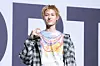 Cortis’s Martin poses for photos during a showcase for the release of the band’s first EP, ″Color Outside the Lines,″ at the Blue Square in central Seoul on Aug. 18. [DANIELA GONZALEZ PEREZ]
