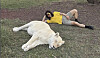 Comedian Ro Hong-chul poses with a lion at a safari park in Tanzania in an Instagram post he uploaded on Jan. 30 [SCREEN CAPTURE]
