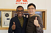Attrakt CEO Jeon Hong-jun, right, with Shridhar Subramaniam, Sony Music Entertainment Korea President of Corporate Strategy and Market Development for Asia and Middle East. [ATTRAKT]