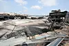 A factory building and materials in the Namhu Agricultural and Industrial Complex in Andong, North Gyeongsang, are seen after being burned by wildfires on March 31. [YONHAP]