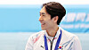 Lee Seung-hoon of Korea smiles during the medal ceremony after winning the bronze medal in the men's team pursuit speed skating event at the Asian Winter Games at the Heilongjiang Ice Events Training Center Speed Skating Oval in Harbin, China, on Feb. 11. [YONHAP]