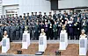 Cadets and officials of the Korea Military Academy pose for a photo during a bust-erecting ceremony held at the military academy in Nowon District, northern Seoul, on March 1, 2018. [YONHAP]