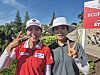 Im Jin-hee, left, and Lee So-mi pose for a photo in Michigan, United States, on June 29. [SUNG HO-JUN]