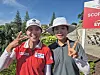 Im Jin-hee, left, and Lee So-mi pose for a photo in Michigan, United States, on June 29. [SUNG HO-JUN]