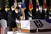 A repatriation ceremony on the return of Hong's remains from Kazakhstan is held at Seoul Air Base in Seongnam, Gyeonggi, on Aug. 15, 2021. [YONHAP]