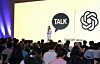 Kakao CEO Chung Shin-a delivers a keynote speech during the If Kakao conference at the Kakao AI Campus in Yongin, Gyeonggi, on Sept. 23. [KAKAO]