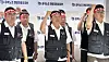 Members of Hyundai Motor's labor union hold a press conference at the union offices inside the company's Ulsan plant on Aug. 18. [NEWS1]