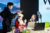 An influencer hosts a live commerce show at Dongdaemun Design Plaza in central Seoul in December 2024. [JOONGANG ILBO]