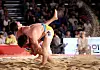 Jung Jong-jin, right, competes in the men's 90-kilogram ssireum contest in Goseong County, South Gyeongsang on Sept. 16, 2024. [YONHAP]