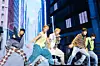 Boy band Cortis performs B-side “GO!” during a showcase for the release of its first EP, ″Color Outside the Lines,″ at the Blue Square in central Seoul on Aug. 18. [DANIELA GONZALEZ PEREZ]