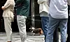 Tail of a good citizen — A dog waits outside a polling station set up at Wrestling No.1 Multi-Gym in Busan, while its owner casts a vote on June 3, the day of the 21st presidential election. [NEWS1]