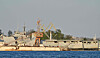 Cuban coast guard ships docked at the port of Havana are seen on Feb. 25. Cuba's coast guard said on Feb. 25 that it shot dead four people and wounded six others traveling in a U.S.-registered speedboat during an exchange of fire near Cuba's shores that came amid heightened tensions with Washington. [AFP/YONHAP]