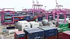 Containers for export are piled up at a port in Incheon on July 31. [NEWS1]