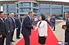This photo, carried by North Korea's official Korean Central News Agency on July 14, shows Russian Foreign Minister Sergei Lavrov, left, shaking hands with North Korean Foreign Minister Choe Son-hui before leaving North Korea the previous day following a three-day visit to the eastern coastal city of Wonsan. [YONHAP]