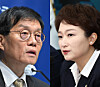 Bank of Korea Gov. Rhee Chang-yong, left, and Democratic Party supreme council member Lee Un-ju [NEWS1]