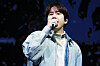 Kyuhyun performs at a showcase for his EP ″Restart″ on Jan. 9 at the Blue Square in central Seoul. [YONHAP]