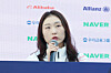 Korean short track speed skater Choi Min-jeong speaks at a press conference at the Korea House in Milan on Feb. 21. [YONHAP]