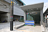 An exit of the Byeollae Station in Namyangju, Gyeonggi, is seen under constriction on July 11 ahead of the extension of subway line No. 8 to the station starting Saturday. [YONHAP]