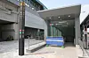 An exit of the Byeollae Station in Namyangju, Gyeonggi, is seen under constriction on July 11 ahead of the extension of subway line No. 8 to the station starting Saturday. [YONHAP]